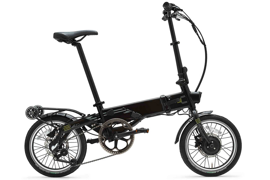 E-Klapprad Flebi Supra 4.0 Schwarz Lime