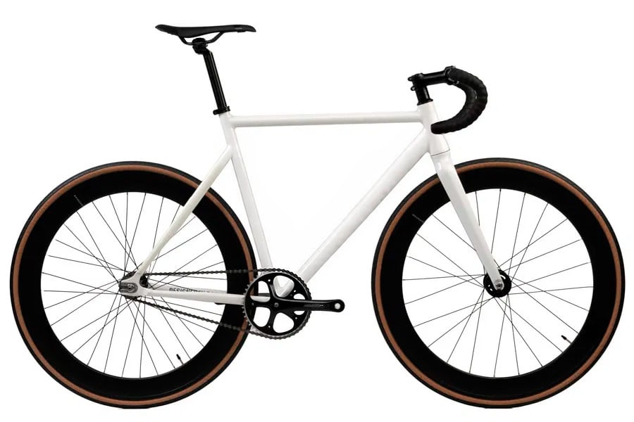 Fixie-Fahrrad Santafixie Raval Naked Edition White 2.0 60 mm